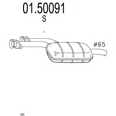 MTS 01.50091 Middle Silencer